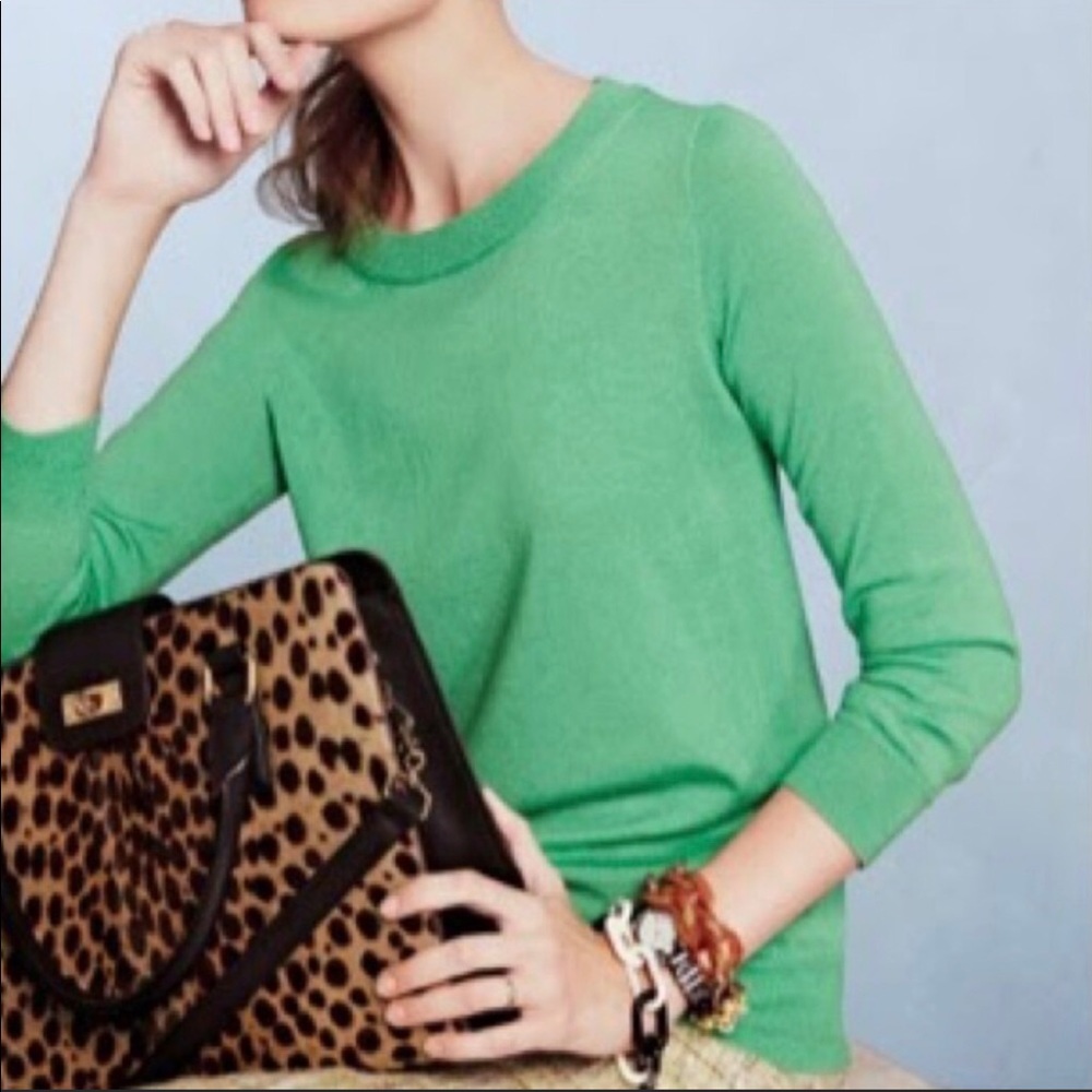 Jcrew mint green sweater.